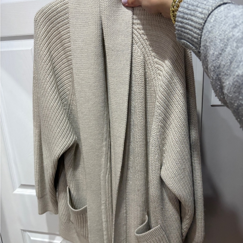 Aritzia Beige Knit Cardigan